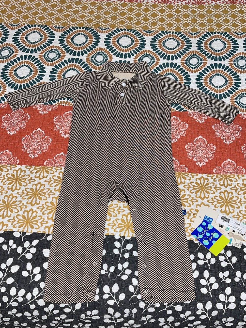 NWT KicKee Herringbone Polo Romper
